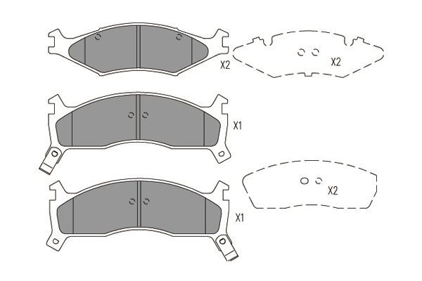 KAVO PARTS Piduriklotsi komplekt,ketaspidur KBP-4027